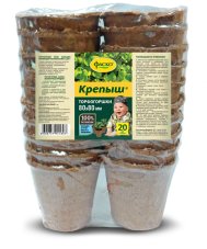 Торфогоршки Крепыш® 80*80 (1 шт = 20 торфогоршков)
